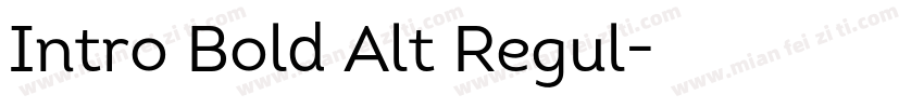 Intro Bold Alt Regul字体转换